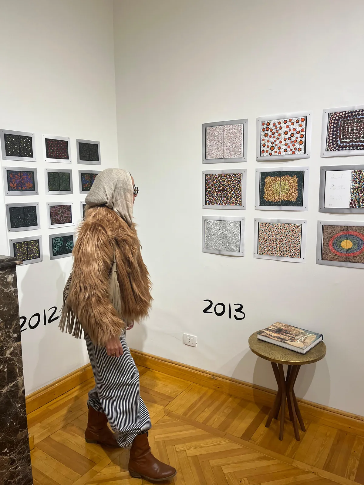 Habiba at a gallery exhibition