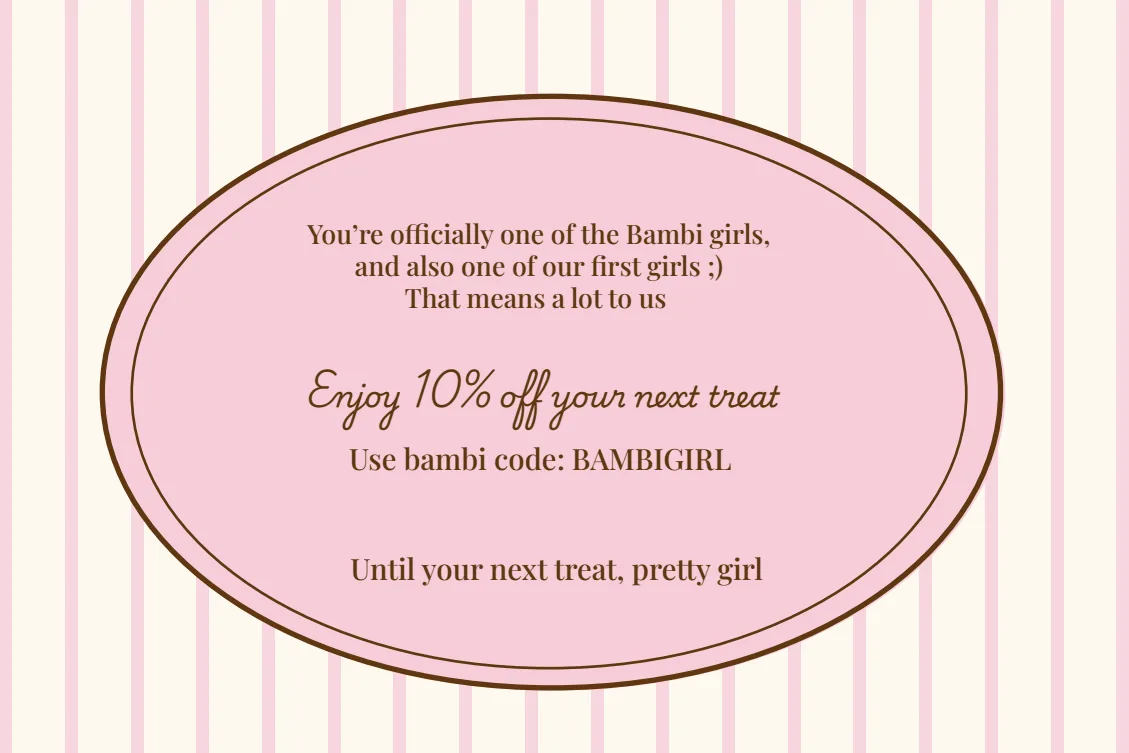 Bambi thank you card