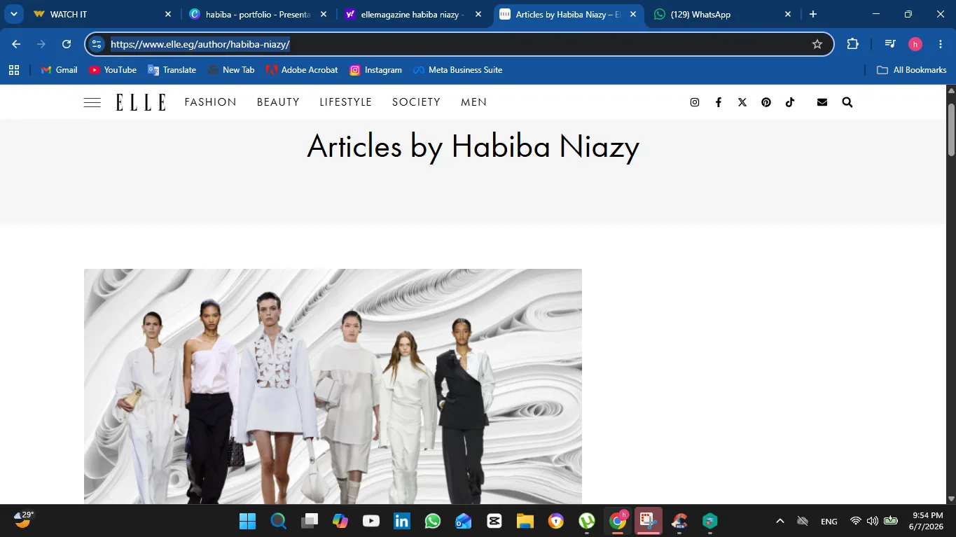 Habiba Niazy author page on ELLE Egypt